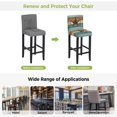 thumbnail image 5 of Texas Star Rustic Bar Stool Cover Set of 6, Western Teal Brown Ombre Wooden Vintage Stretch Bar Chair Cover, Removable Washable Pub Counter Stool Chair Slipcover for Kitchen Dining Room Pub Cafe, 5 of 9