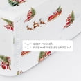 thumbnail image 6 of Noble Linens 4 Piece Holiday Microfiber Bed Sheet Set, Vintage Santa, Queen, 6 of 13