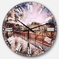 thumbnail image 1 of DesignArt Bridge in Rain Large Wall Clock, 1 of 2