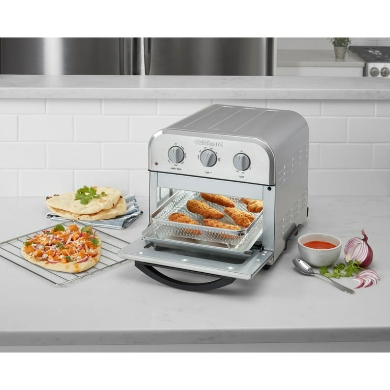 Cuisinart TOA-26 Compact AirFryer/Convection Toaster Oven Stainless Steel  Bundle with 1 Year Extended Protection Plan 