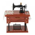 thumbnail image 4 of Mini Sewing Machine Music Box,Retro Classical Treadle Sewing Machine Table Desk Mechanical Clockwork Music Box for Home Decor, 4 of 6