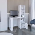 thumbnail image 3 of Ripley Writing Desk Bookcase and Cabinet in White Engineered Wood, 3 of 5