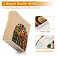 thumbnail image 5 of Yayeee Napkin Holder for Table Kitchen Paper Tissue Organization, Red Colorful Flowers with Dots, 5 of 8