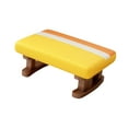thumbnail image 2 of simhoa Foot Rest with Wooden Legs Rectangle Step Stool for Dining Bed Shoe Changing Yellow, 2 of 8