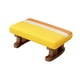 thumbnail image 2 of Reposapiés tapizado con patas de madera, banco rectangular, taburete escalonado, pequeño bajo Amarillo, 2 of 9