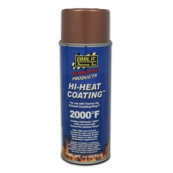 Thermo-Tec Revêtement Pare-Chaleur 12003 Hi-Heat; pour Utilisation avec Enveloppe Isolante d'Échappement; Aérosol de 11 Onces; Cuivre