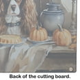 thumbnail image 2 of Cavalier Spaniel Fall Kitchen Pumpkins Glass Cutting Board Large 12 in x 15 in, 2 of 5