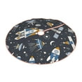 thumbnail image 2 of Bingfone Christmas Tree Skirt Mat Christmas Decoration Interior 48"-Space Cars, 2 of 8