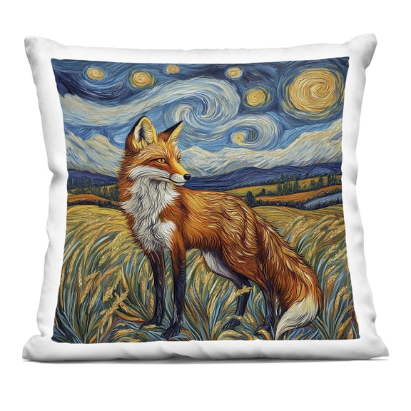 Stupell Industries Swirling Impressionist Fox Decorative Printed Throw Pillow, design by The Wands Want, 18 x 7 x 18