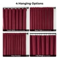 thumbnail image 5 of Half Price Drapes Signature Burgundy Extra Wide Velvet Blackout Curtains (1 Panel), 100W X 96L, 5 of 9