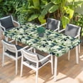 thumbnail image 2 of Blueberry Botanical Table Cloths for 4 Foot Rectangle Tables, Spring Leaves Branches Farmhouse Patio Waterproof Elastic Fitted Tablecloths, Washable Rectangular Table Cover for Camping, 2 of 8