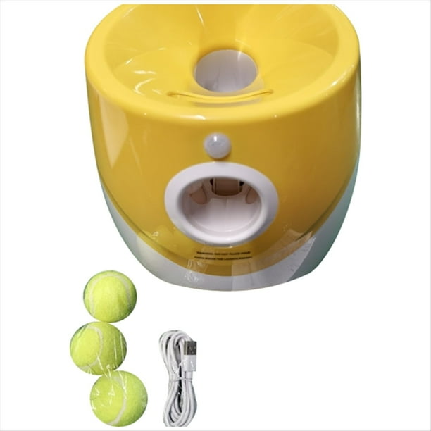Máquina Interactiva Divertida Catapulta Interactiva Divertida Lanzador de Pelotas de Tenis para Perros Recargable Persigue A Perros Juguetes Automáticos C