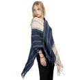 thumbnail image 2 of SWSMCLT Women's Autumn Cape 2025 Comfy Acrylic Baggy Knit Off The Shoulder Cold Weather Top Billowy Capelet Navy One Size, 2 of 3