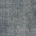 thumbnail image 3 of LR Home Imara Amety Blue/Silver Traditional Damask Polyester Runner Rug, 2'2" x 7'7", 3 of 7