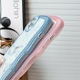 thumbnail image 6 of for iPhone 15 Plus Case 6.7",Curly Wave Design Transparent Bling Glitter Star Shiny Case Cute Clear Transparent Shockproof Protection Soft Phone Cover Case for Women Girls, Blue, 6 of 16