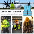thumbnail image 7 of Uxcell High Visibility Reflective Mesh Safety Vest, Class 2 Work Vest Smooth Zipper Front for Construction Safety Sky Blue, 7 of 7