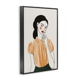 thumbnail image 2 of Stupell Industries Modern Woman in Orange Blouse Black Framed Giclee Art, 12 x 18, by Omar Escalante, 2 of 8