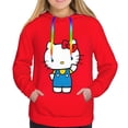 thumbnail image 2 of Lsque Sanrio Pattern Casual Women's Hoodie,Hooded Sweatshirt with Kangaroo Pocket,Pullover Hoodie with Eye-catching Drawstrings-XX-Large, 2 of 8