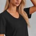 thumbnail image 5 of Hilenly Women's Workout Tops Short Sleeve UPF 50+ Athletic Shirts Quick Dry V Neck T-Shirt Gym Running Tee, 5 of 7