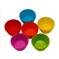 thumbnail image 2 of Moldes para cupcakes Paquete de 24 Estuches para hornear reutilizables de silicona Moldes para muffins Moldes Copas de arco iris para pasteles Helados. Afortunado Sencillez, 2 of 5