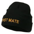 thumbnail image 2 of First Mate Embroidered Long Beanie - Black OSFM, 2 of 5