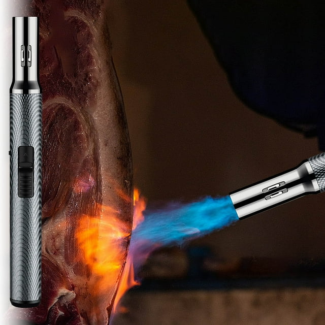 Lighter, 7.48 Inch Electric Candle USB Type C Rechargeable Lighter with Upgraded LED Battery Display Safety Switch Flameless Plasma Windproof for Cooking BBQs Fireworks