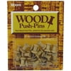 Wood Head Push Pins - 20 Pieces