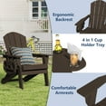 thumbnail image 7 of FOOWIN Folding HDPE Adirondack Chairs Set of 6, Coffee, 7 of 7