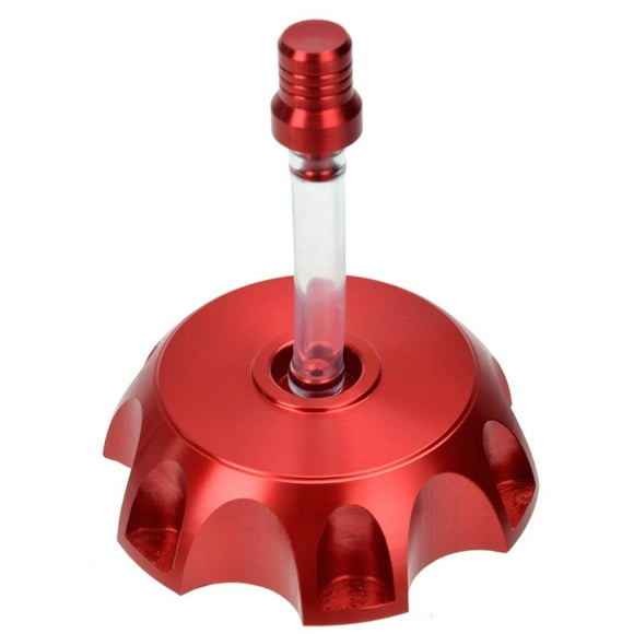 HIAORS CNC Aluminum Gas Fuel Tank Cap with Breather Valve for 50cc 70cc 90cc 110cc Apollo Rfz Coolster Peace Moto 125cc 140cc 150cc 160cc Pit Dirt Bike Motorcycle Parts Red