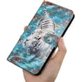 thumbnail image 4 of Samsung Galaxy A52 Wallet Case for Women, Premium PU Leather Prints Flip Cute Cover with Card Holder & Kickstand Feature Phone Case for Samsung Galaxy A52 Tiger, 4 of 14