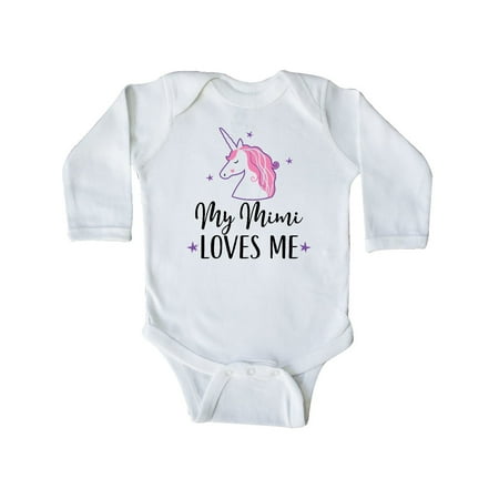 

Inktastic My Mimi Loves Me Unicorn Gift Baby Girl Long Sleeve Bodysuit