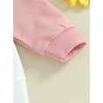 thumbnail image 6 of vera natura Toddler Girls 2 Piece Outfit Letter Pattern Long Sleeve Sweatshirt and Elastic Pants Set Baby Cute Fall Clothes, 6 of 10