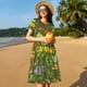 thumbnail image 4 of Balery Camping 1 Vestidos sueltos de manga corta para mujer, vestidos de verano 2025, vestidos casuales de corte A con vuelo., 4 of 6