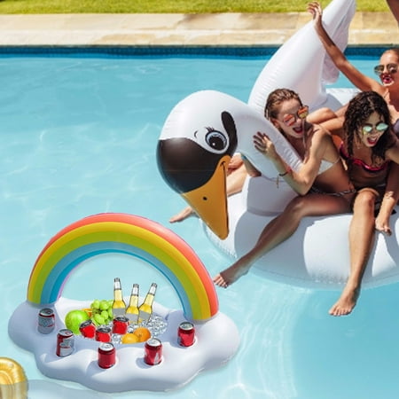 galleggiante nube insalata bevanda tazza gonfiabile portabibite arcobaleno bottiglie divertimento aihome