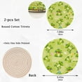 thumbnail image 2 of FREEAMG 2 Pack Cute Pond Frog Dragonfly Butterfly Round Cotton Woven Pot Holders Trivets Set, Heat Resistant Pad Mat for Kitchen Decor Cooking Supplies, 2 of 5