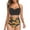 Black, variant on CALAFEBILA Women Bikini Fashion Solid Relaxing Beach Summer Show Waist Halter Mother's Day Split Swimsuit for Women