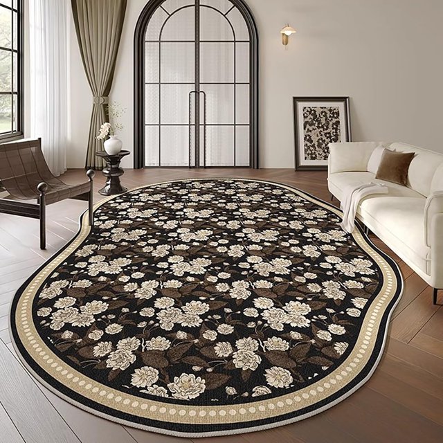 Irregular Shaped Rug, Modern Abstract Area Rugs for Livingroom Bedroom, Boho Rug Large Area Rug Machine Washable Area Rugs Outdoor Rug Waterproof