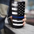 thumbnail image 3 of Police Academy Graduation Gifts, Police Gifts for Men Dad,20 oz Police American Flag Blue LineStainless Steel Dad Travel Tumbler Cup Mugs, 3 of 6