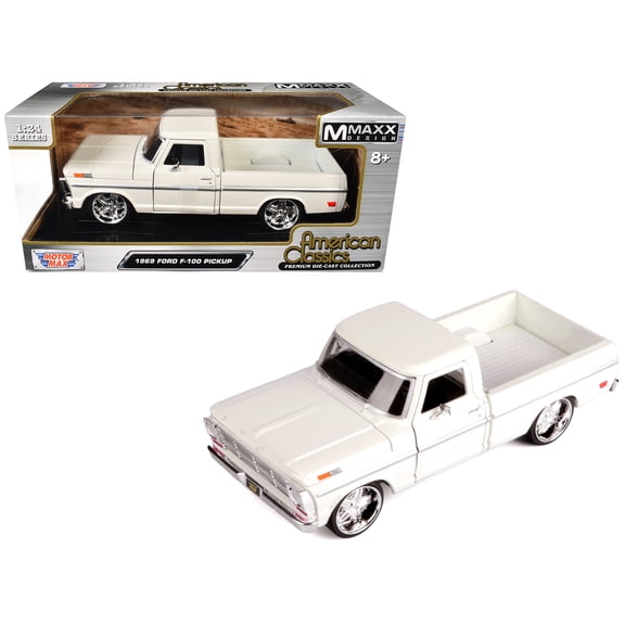 1969 Ford F-100 Pickup Truck Cream "Maxx Design" Series 1/24 Diecast Model Car by Motormax