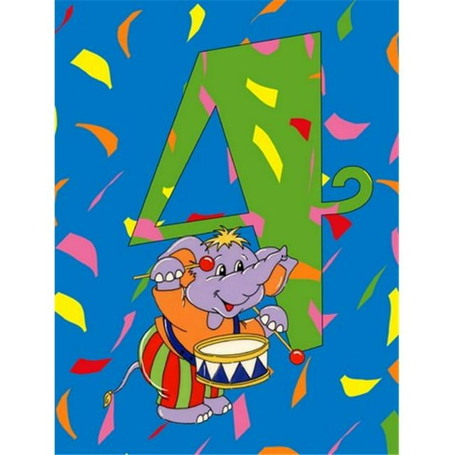 Carolines Treasures APH2162GF Heureux 4e Anniversaire 4 Drapeau Jardin Taille