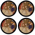 thumbnail image 2 of Silicone Non-Slip Drink Coasters with Removable Printed Absorbent Felt Pad - Set of 4 - Klimt: Sea Serpents IV, 2 of 3