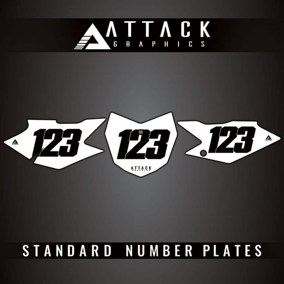 Attack Graphics Number Plate Backgrounds for Kawasaki KLX140 2011