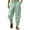 Mint Green, variant on qucoqpe Men's Lightweight Linen Pants Solid Color Breathable Drawstring Waist Loose Fitting Trousers