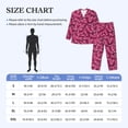 thumbnail image 4 of Yiaed Pink Butterfly Print Men’s Pajamas Set - Long Sleeve Button Down Sleep Shirt and Pajama Bottoms Sleepwear Set Mens Pjs Sets Men's Pajama Bottoms-Large, 4 of 7