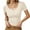 Beige, variant on Women Summer Tops Women's T Shirts Casual Summer Style Round Neck Button Detail Top For Everyday Wear Pair With Jeans Women Shirt Athletic T Shirt Set over Shirts Ladies Short Sleeve And Beige 2XL