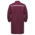 thumbnail image 4 of Alvivi Unisex Mens Womens Cotton Factory Work Jacket Mechanical Reflective Strips Workshop Lab Coat Burgundy M/小号, 4 of 7