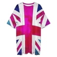 thumbnail image 3 of Pink And Purple Union Jack Flag Sleepshirts For Sleeping Travels Loose Sleepdress Pajama Dress Soft Nightdress Sleepwear, 3 of 7