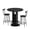 Black, variant on Leumius 3-Piece Bar Table Set with 2 Stools,31.5" Round Pub Table with Metal Ring Footrest,Space-Saving Dining Set for Kitchen,Living Room,Small Space,Black