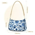 thumbnail image 3 of FORMRS Womens Shoulder Bag with Chain Strap Clutch Purse Cute Tote Handbag, Blue Floral Pattern, 3 of 7