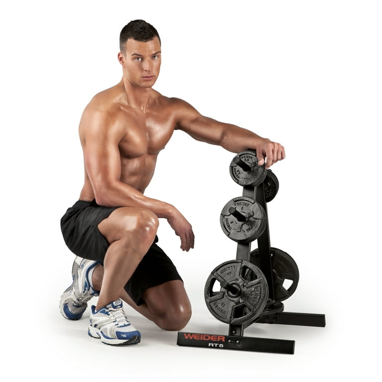 Weider Standard Weight Plate Storage Rack with Durable Steel Frame
